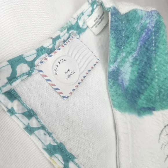 Anthropologie Flynn Peplum Tank White Floral Sz S EUC 16" PTP Retired - Picture 5 of 8